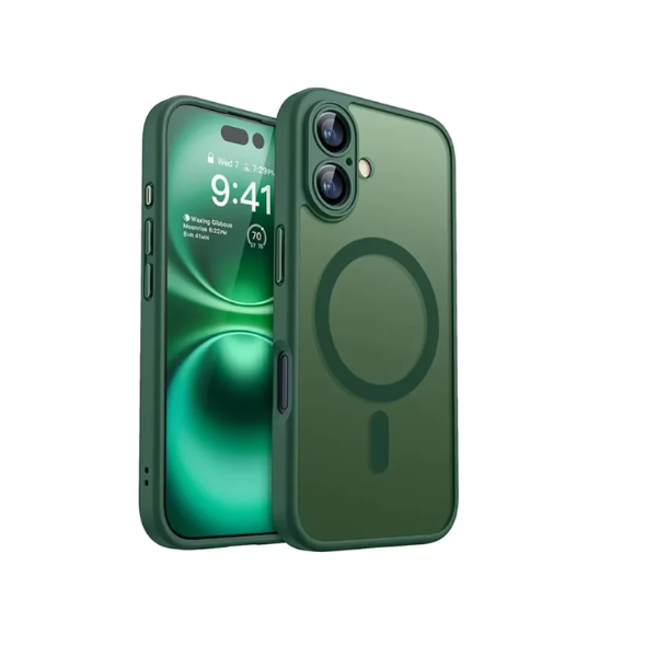 For Magsafe Luxury Armor Shockproof Case For iPhone 16 15 14 13 Pro Max Plus Magnetic Wireless Charge Cover Matte Translucent PC