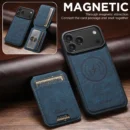 Premium Faux Leather Phone Case For iPhone - Blue