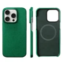 Natural Cowhide Leather Magsafe Case for iPhone - green