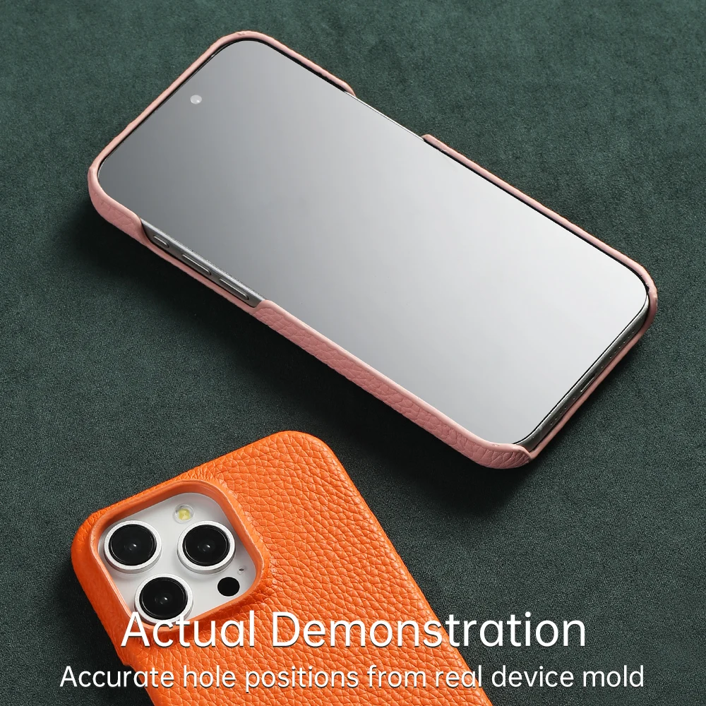 Natural Cowhide Leather Magsafe Case for iPhone - Image 5