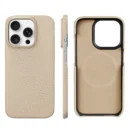 Natural Cowhide Leather Magsafe Case for iPhone - Beige