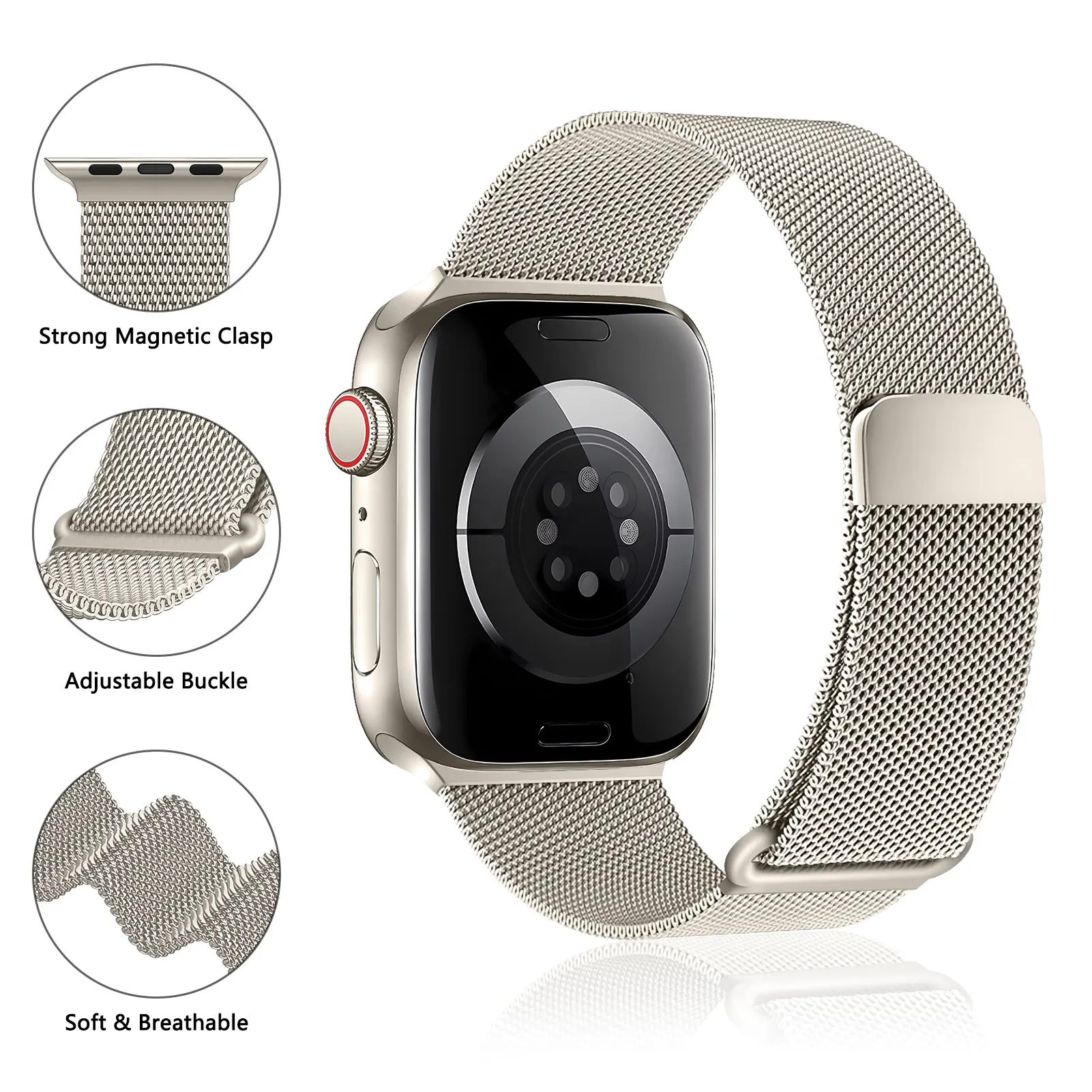 Milanese Loop Strap For Apple Watch - Image 2