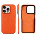 Natural Cowhide Leather Magsafe Case for iPhone - orange