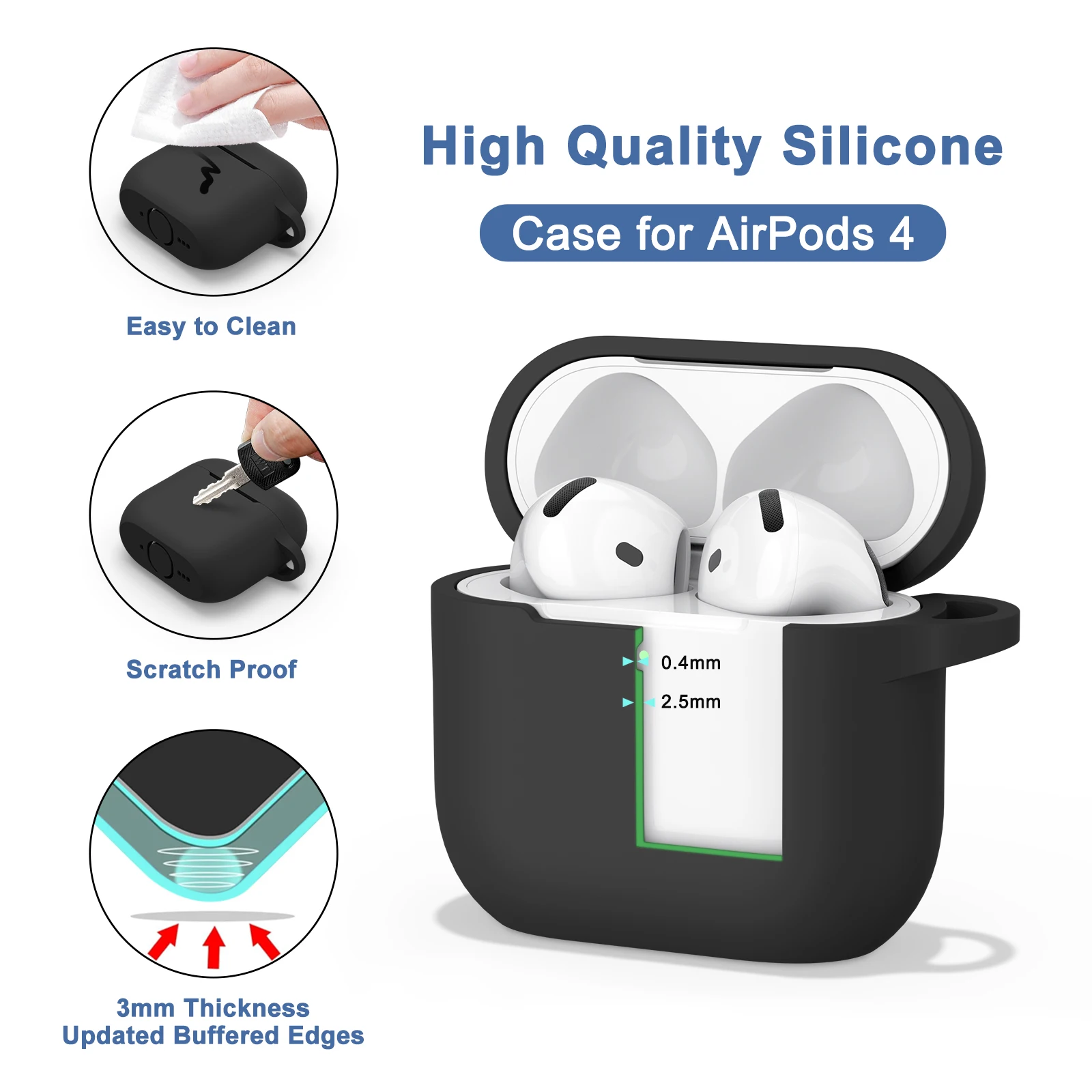 Silicone Cases For Apple Airpods 4 - Image 3