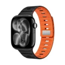 Silicone Strap for Apple Watch - Black orange