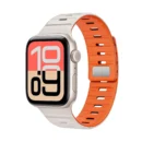 Silicone Strap for Apple Watch - Grey orange