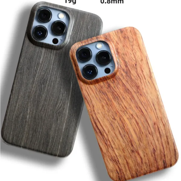 For iPhone 15 Pro Max Wooden Back Case Cover For iPhone 15 Pro / 15 Plus