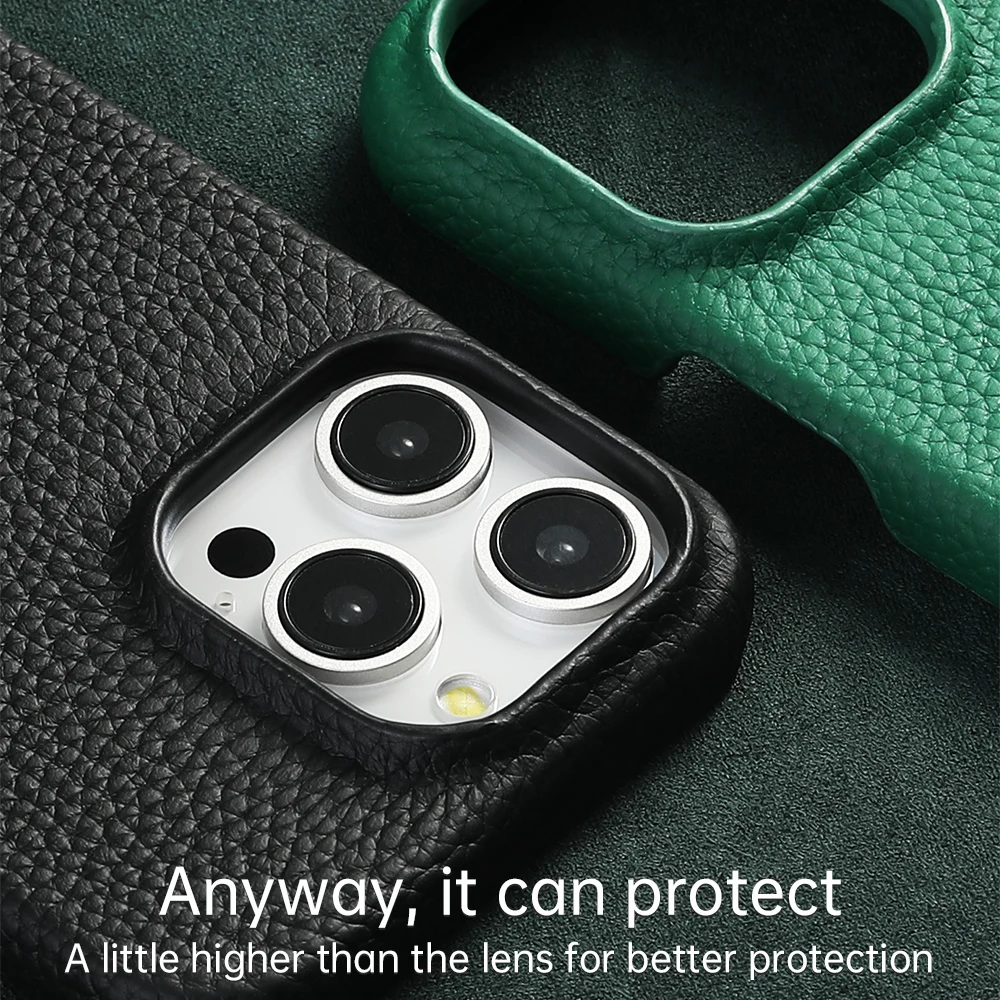 Natural Cowhide Leather Magsafe Case for iPhone - Image 4