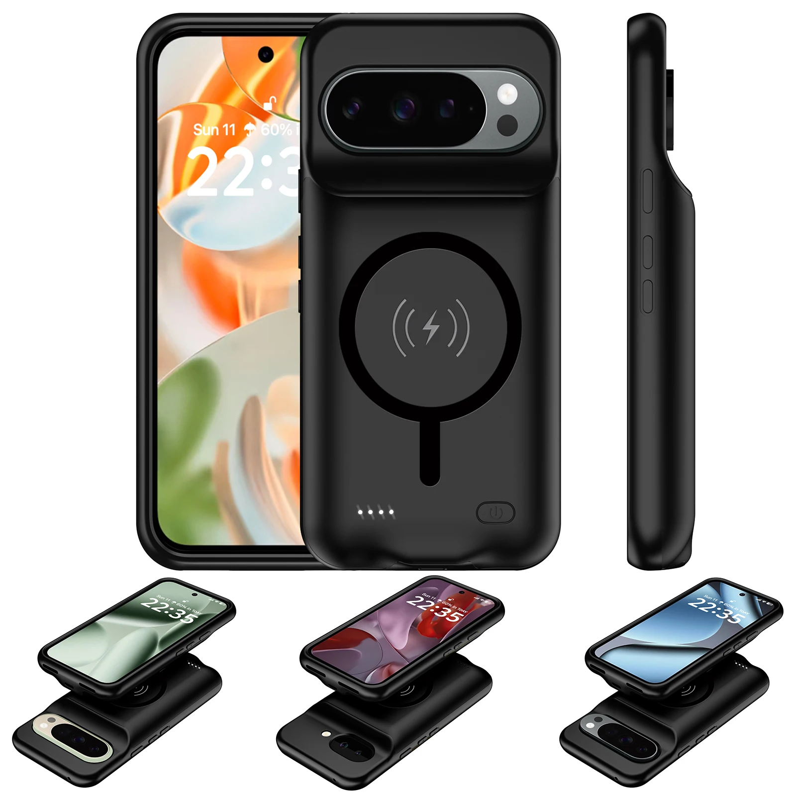 Smart Wireless Battery Charger Case for Google Pixel 9 and 10