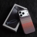 Trendy Carbon Fibre Relief For MagSafe Phone Case for iPhone - Gold