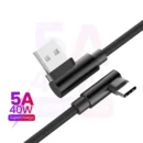 40W 5A USB To Type C Fast charge Weave Data Cable 9