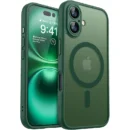 For Magsafe Luxury Armor Shockproof Case For iPhone 16 15 14 13 Pro Max Plus Magnetic Wireless Charge Cover Matte Translucent PC - green