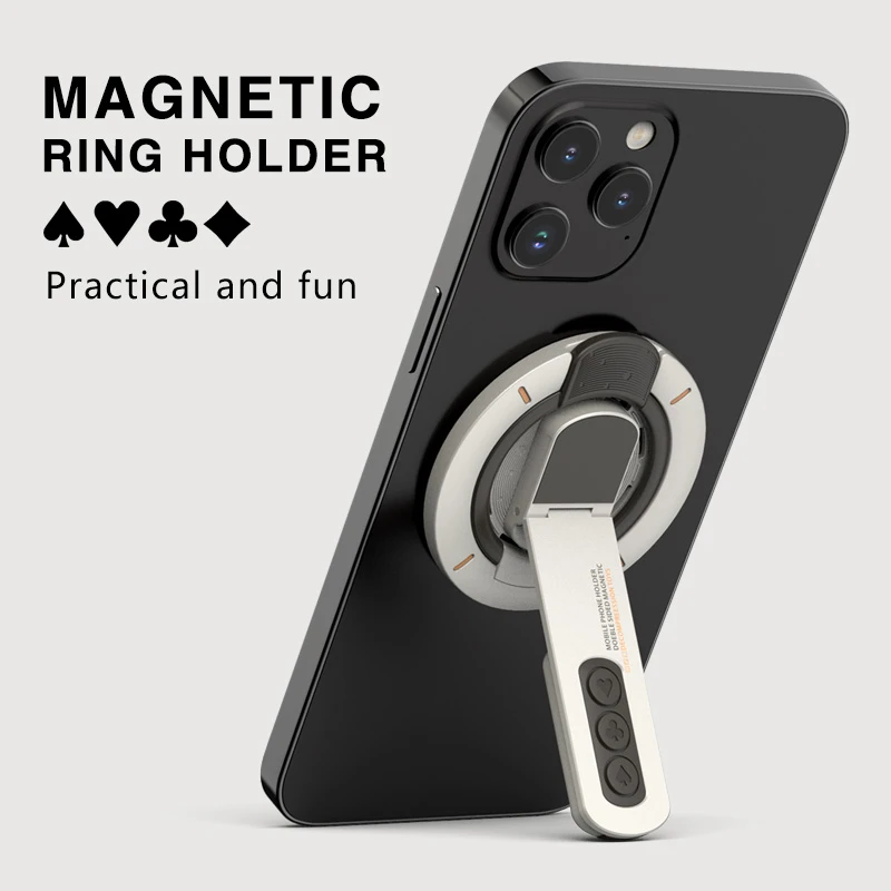 For MagSafe Phone Grip Stand 3-in-1 Magnetic Finger Ring Holder