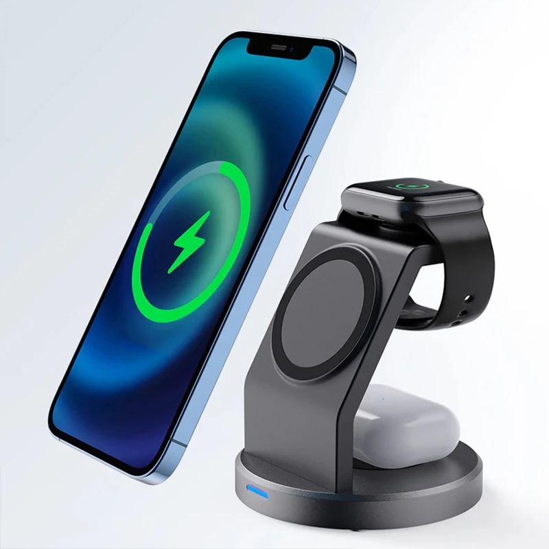 3 In 1 Magnetic Wireless Charger Stand For iPhone 15